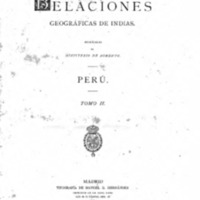 Relaciones Geográficas de Indias, Perú, Tomo II