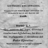 Primer Registro Auténtico Nacional de la República del Ecuador Tomo II