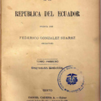 Historia General de la República del Ecuador - Tomo Primero
